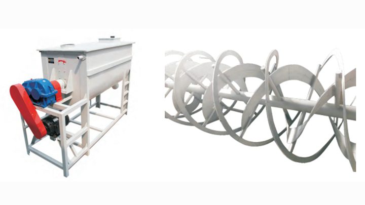 Horizontal ribbon mixer