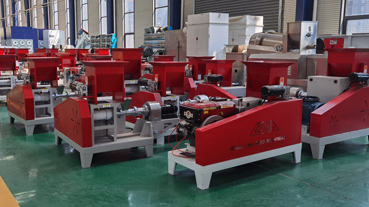 Floating fish feed pelleting machine