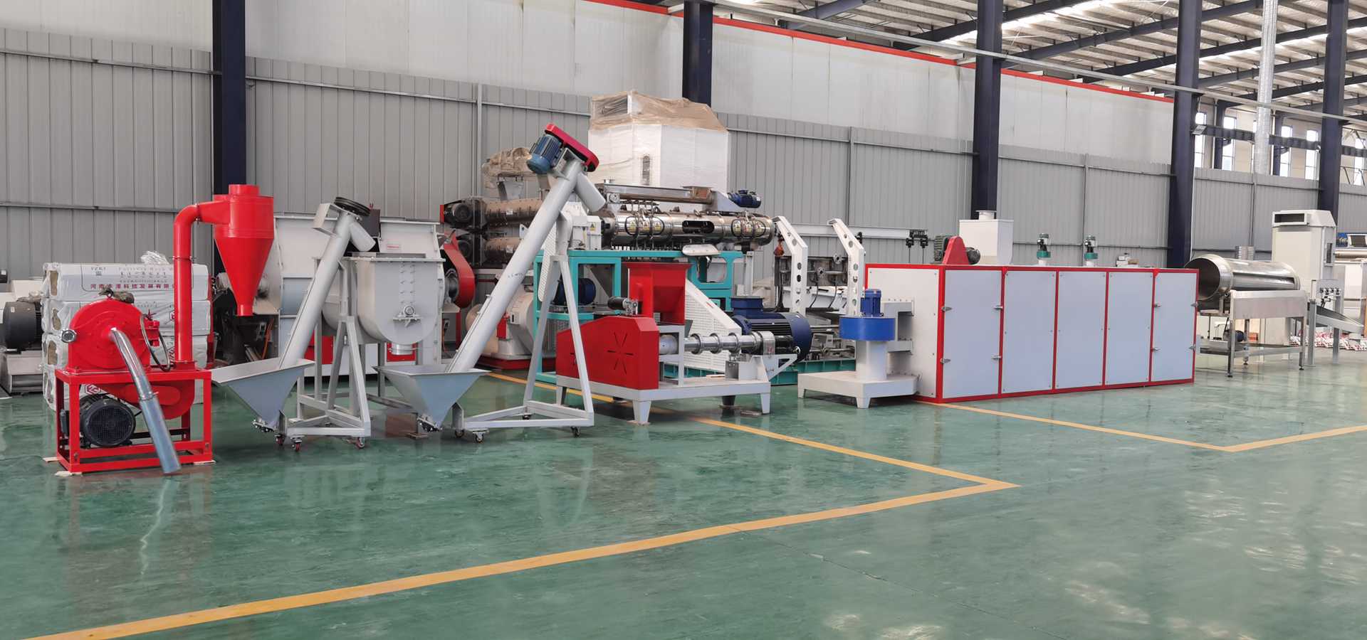 LM80 Dry way fish feed production line