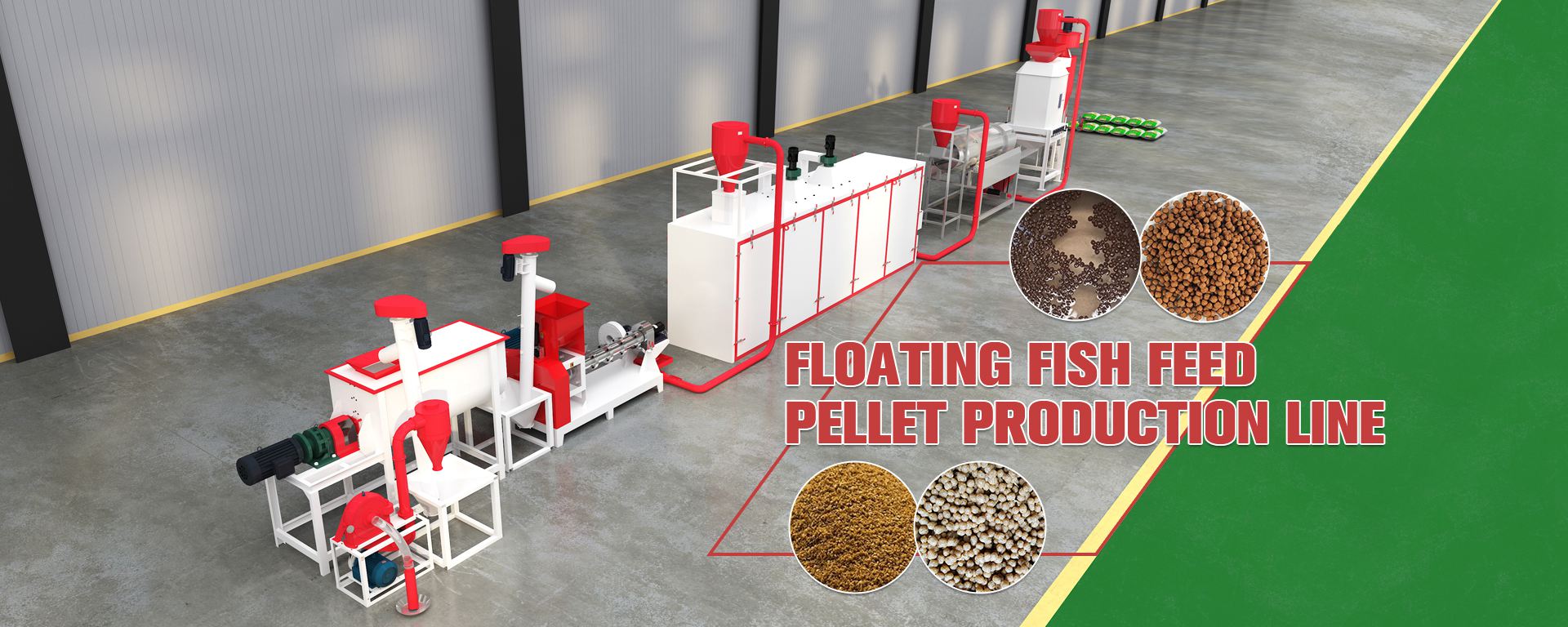 Floating fish feed pellet production line