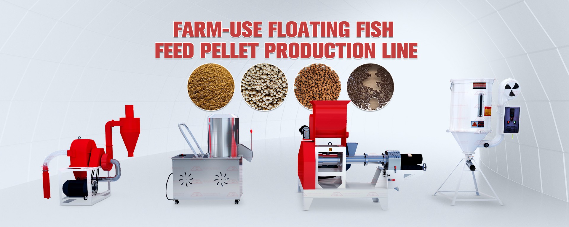 Farm-use floating fish feed pellet production line