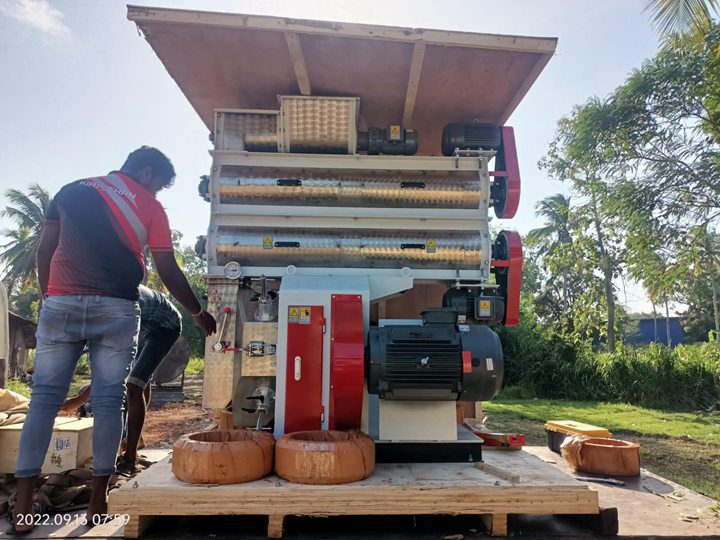 Ring-die poultry feed pellet machine arrived in Sri Lanka (1)